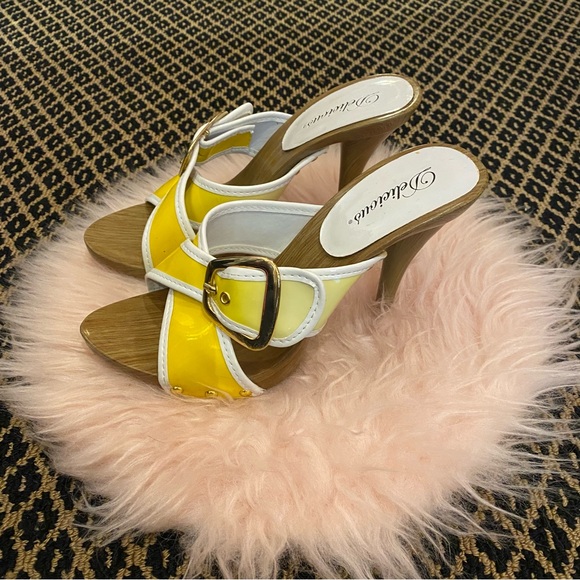Delicious Shoes - Delicious Yellow and White Heels